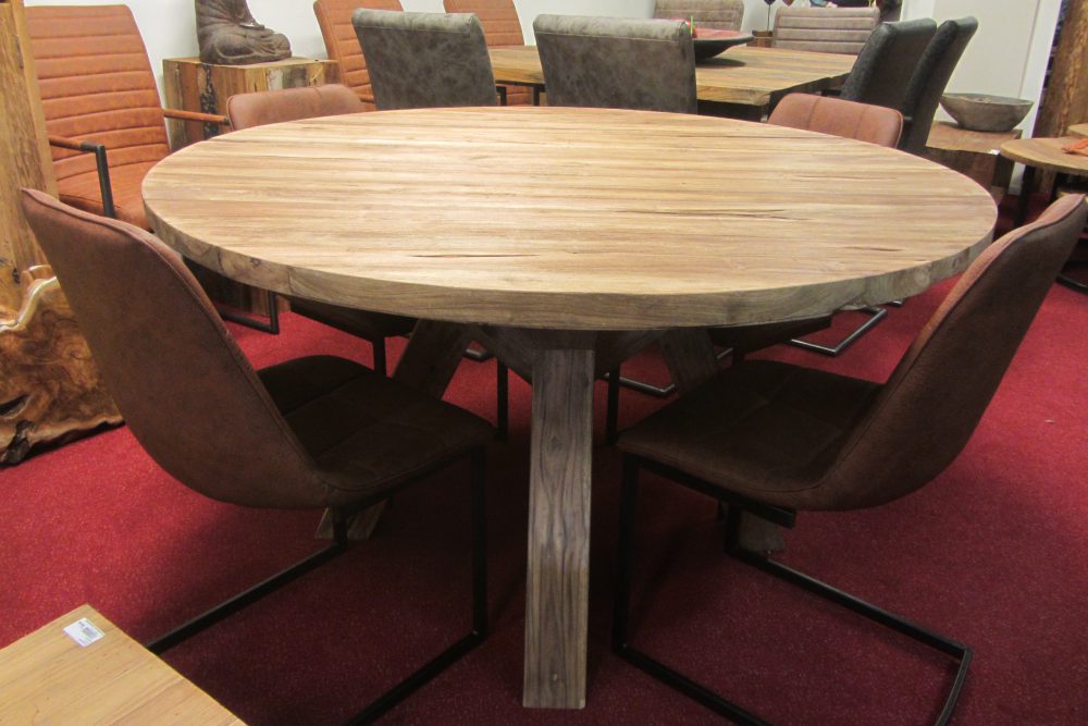 Teak ronde tafel dia 140 cm Maastricht Teakwood House